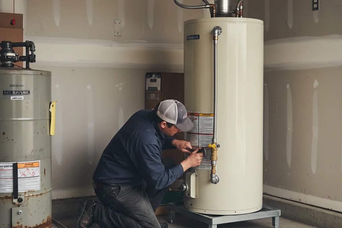 Water heater and shutoff valve replacement in Fall City